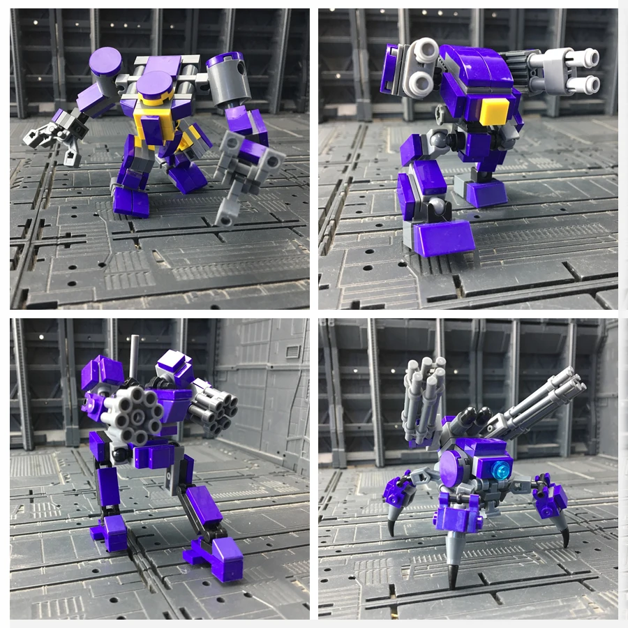 

Mecha Robots Granular Building Blocks Kids Toys For Children 7cm Figure Assembling Bricks Toy Funny Machine Dolls juguetes