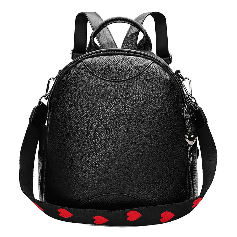 

Leather lady's Bag Shoulder Bag new Hot One-shoulder Bag Stylish Head Layer Cowhide Small Backpack