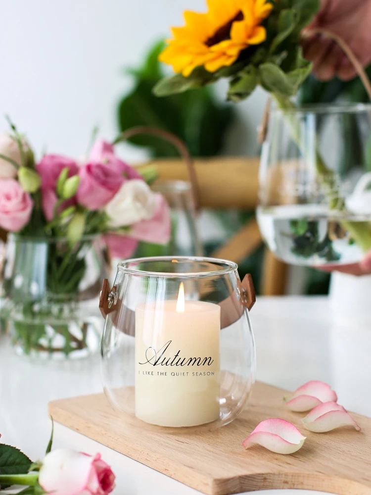 Рождественская ваза 2020 год нордическое стекло домашний декор украшение для