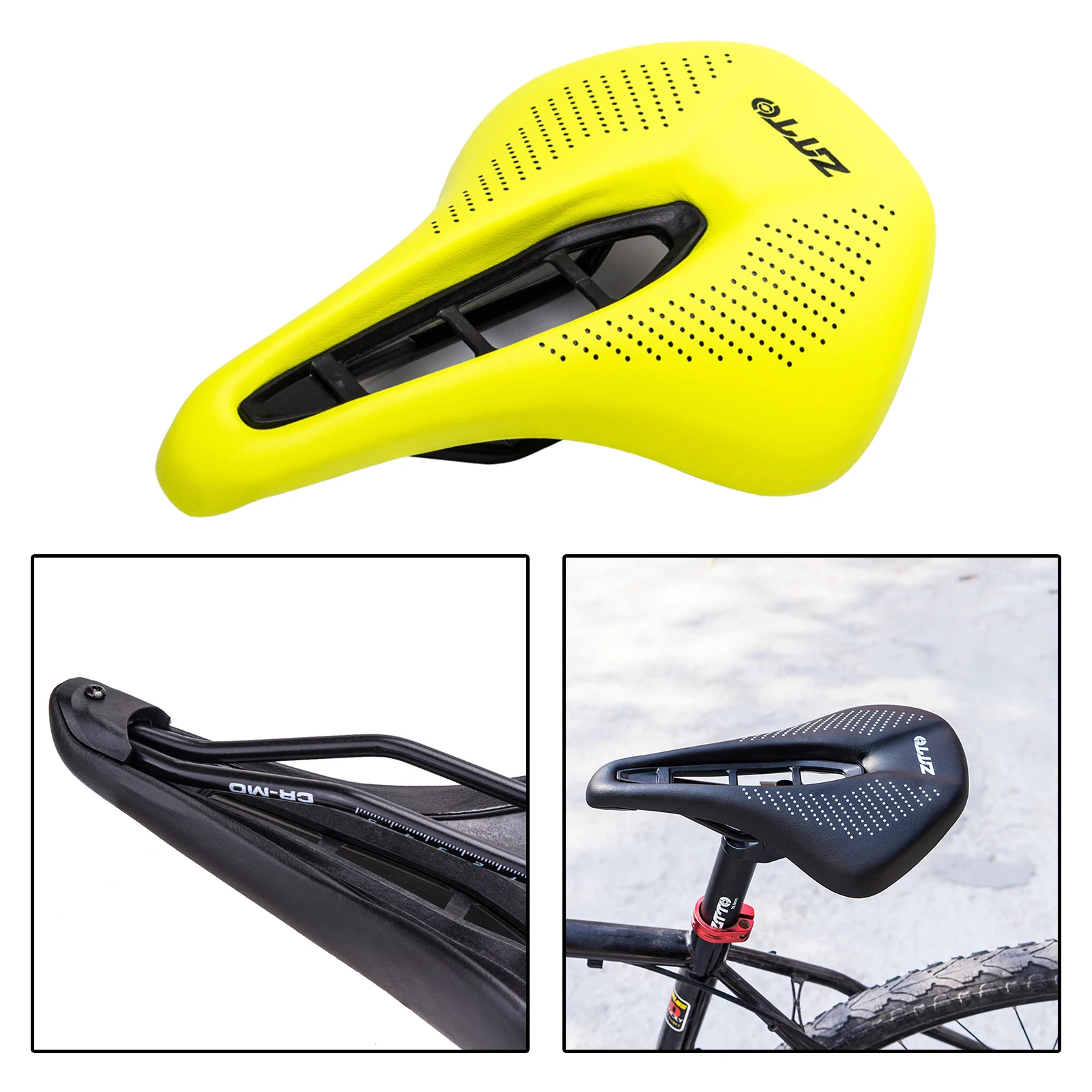 

Extra Wide Bike Seat Shockproof Ultralight Outdoor Bicycle Hollow Saddle Pad