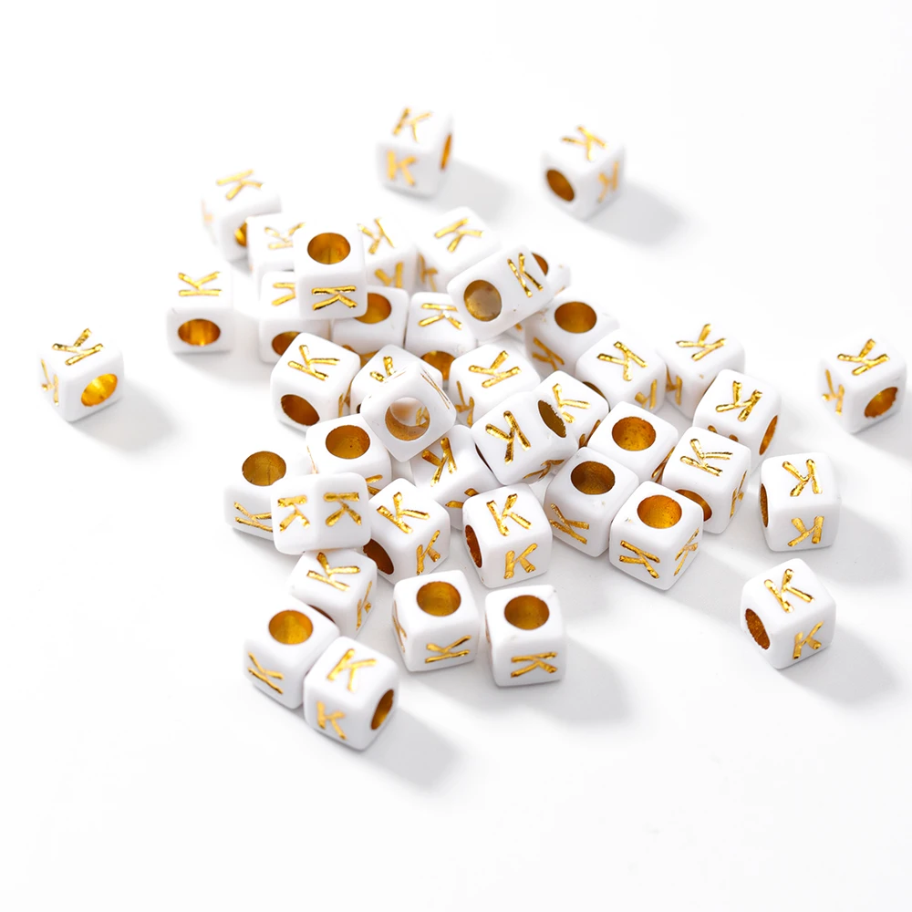 

Бусины акриловые квадратные для браслета, 100 шт./лот