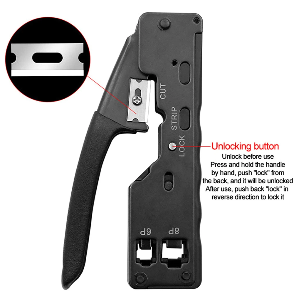 Все в одном инструмент RJ45 инструменты для обжима сети Cat7 Cat6 Cat5 RJ11 RJ12 модульные