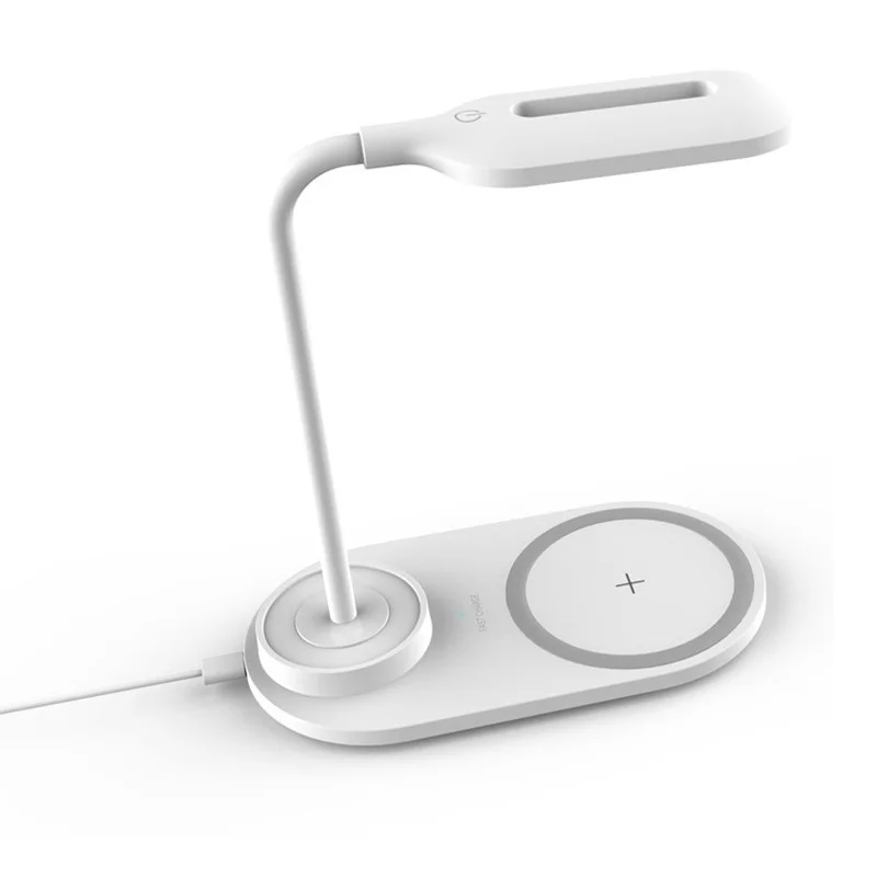 Беспроводная зарядка многофункциональная настольная лампа 3 цвета с