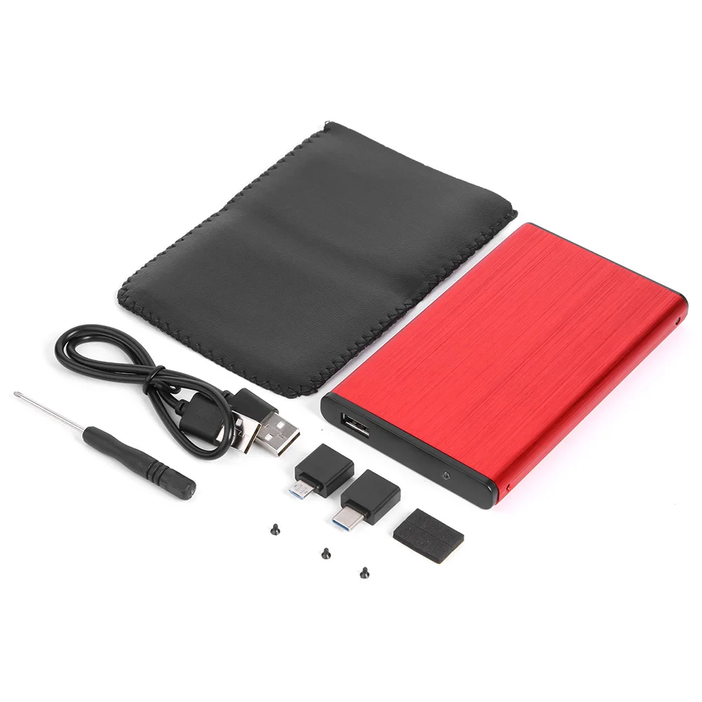 

2.5 inch SATA HDD SSD External Enclosure Box USB 2.0 Hard Drive Disk Case Aluminum Alloy 480Mbps Enclosure Box Support 10TB