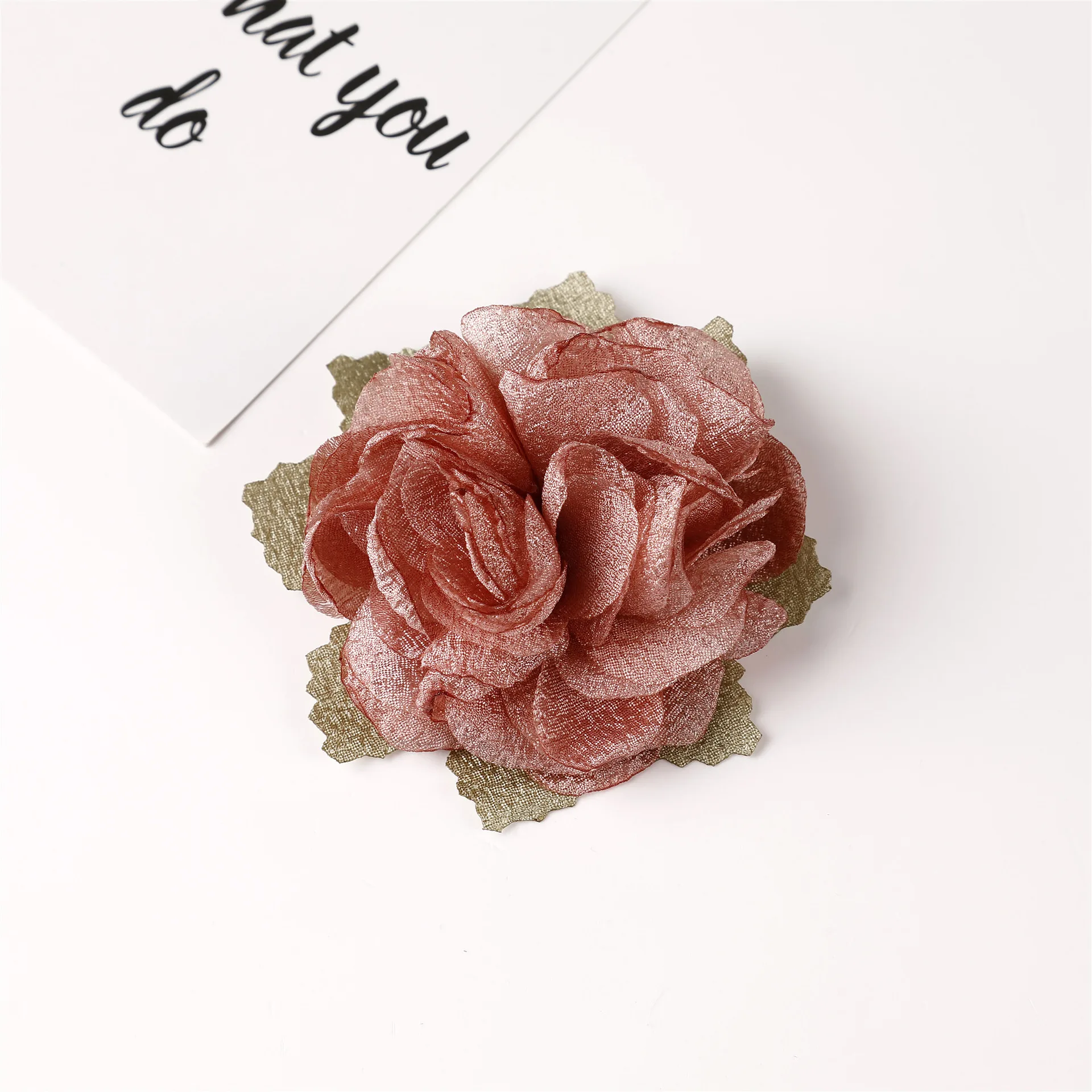 20 шт./лот жгучие шелковые шифоновые ткани розы листья цветы для девушки ободок