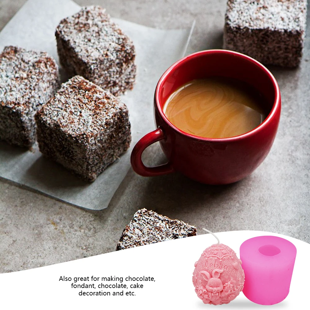 

1Pcs Easter Egg Cartoon Bunny Silicone Soap Mold DIY Clay Candle Making Cake Chocolate Decorating For Soap Baking Mould Tool