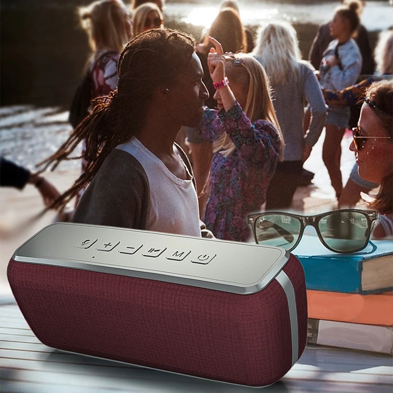 

Wireless Bluetooth Speaker 50W High Power Subwoofer Outdoor Waterproof Portable Computer o