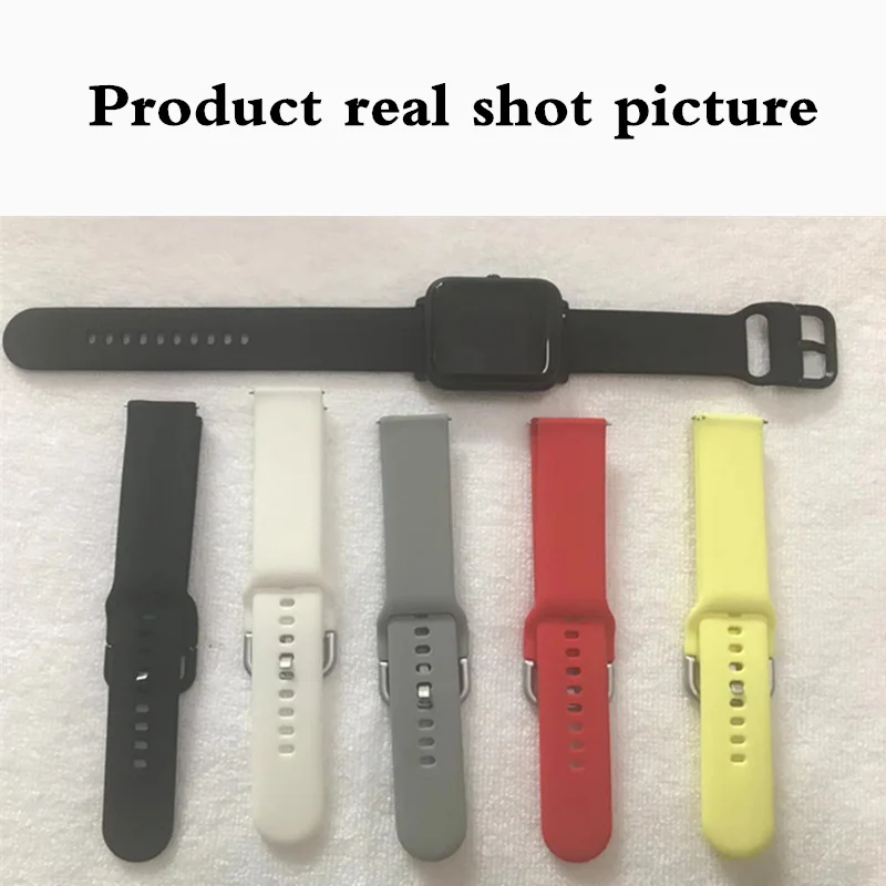 

20mm Silicone watch Strap For huami Amazfit bip smart watch For huami Amazfit GTS For huawei watch 2 Smart watch accessorie
