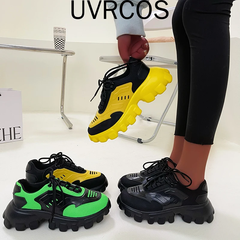 

2022 new women's shoes round head designer platform Dad shoes laser leisure training women's shoes vulcanized shoes sneaker