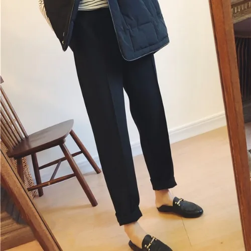 

Harem Autumn and Winter Women Thick High Waist Ankle-length Female Loose Casual Straight Suit Pants 6991 50