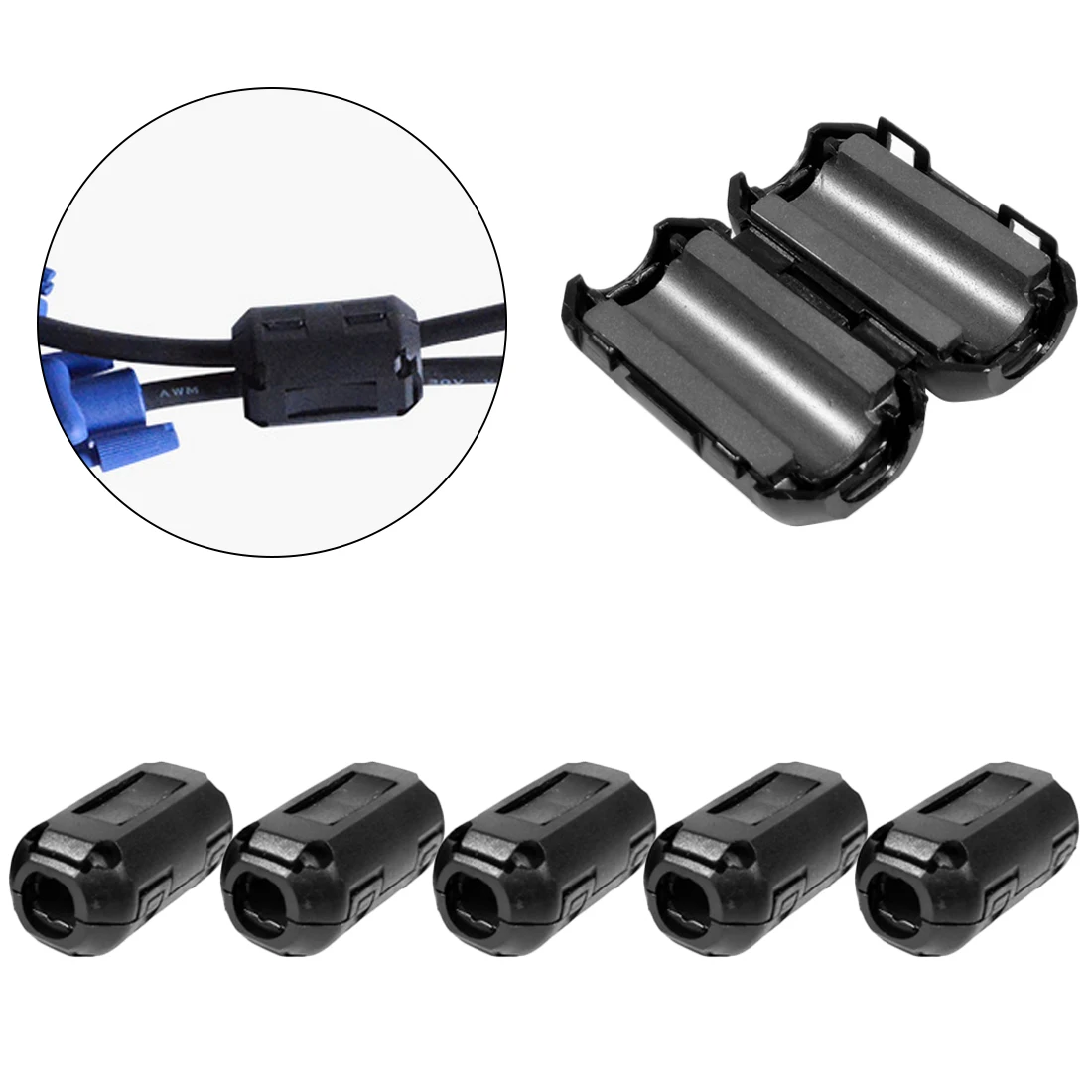 USB WiFi антенна Аудио кабель 5 шт. ферритовый сердечник шнур кольцо дроссель шарик RFI