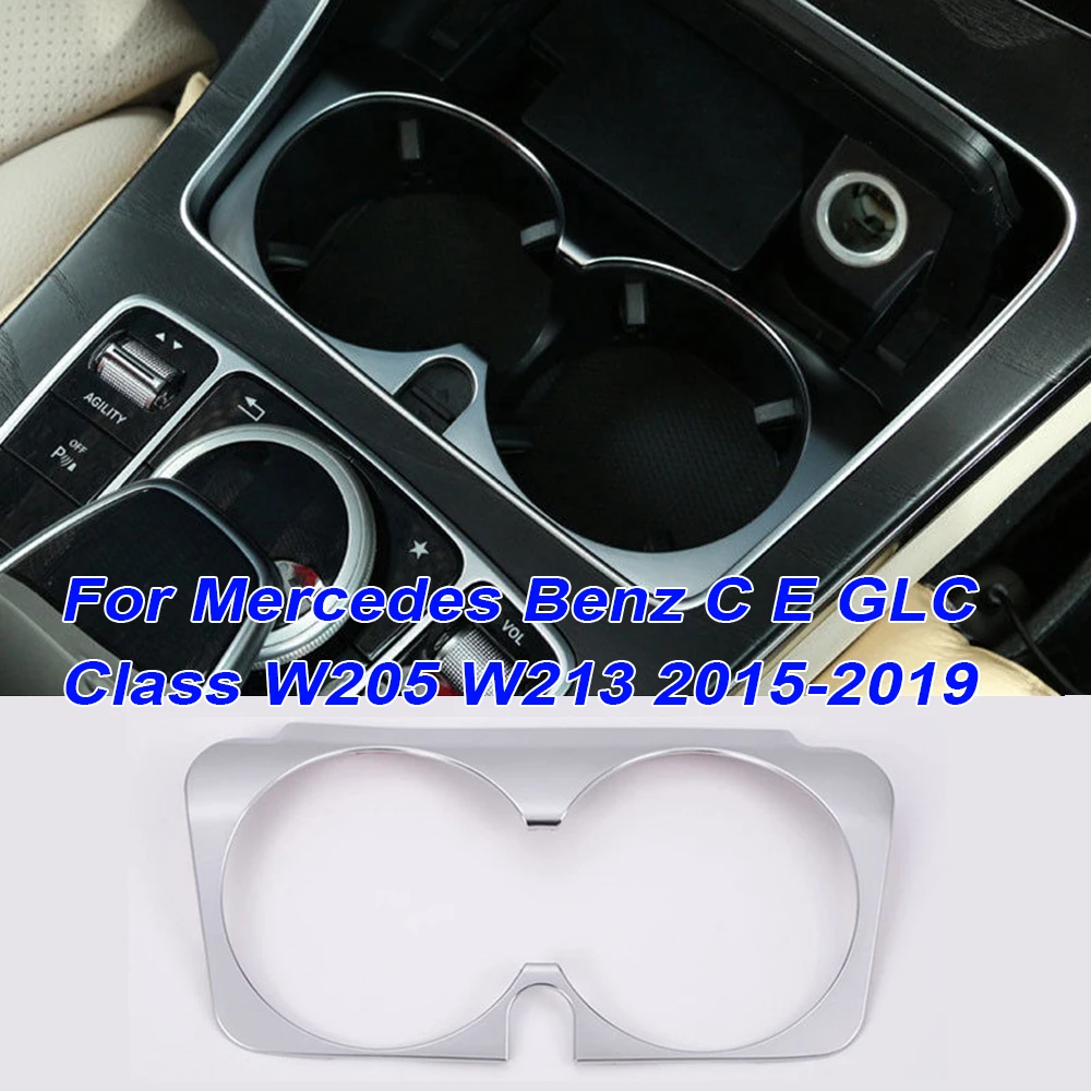 Наклейка подстаканник для Mercedes Benz C E GLC Class W205 W213 бутылка воды с алюминиевым