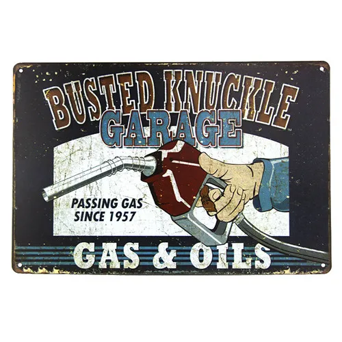 Гаражный автомобиль полный сервис АЗС деревенская настенная доска гаражный бар