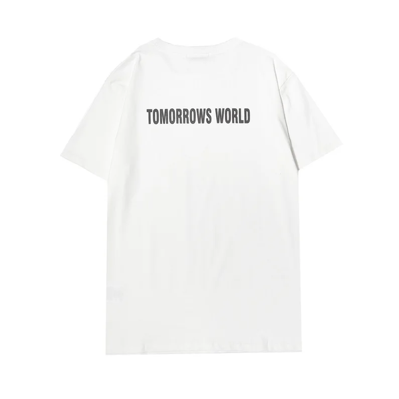 

2021 new Men and Women tide fashion O Neck big shark tomorrows word Short Sleeve Hip Hop T Shirt Streetwear Tees wholesale