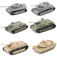 4d tank model assemble wwii tank germay tiger usa m1a2 su 100 ger no4 tanks military buiding kits 1100 plastic blocks model toy
