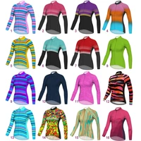 women pro cycling jersey long sleeve bike wear bicycle team mtb shirts clothing top jacket blouse summer autumn mountain road