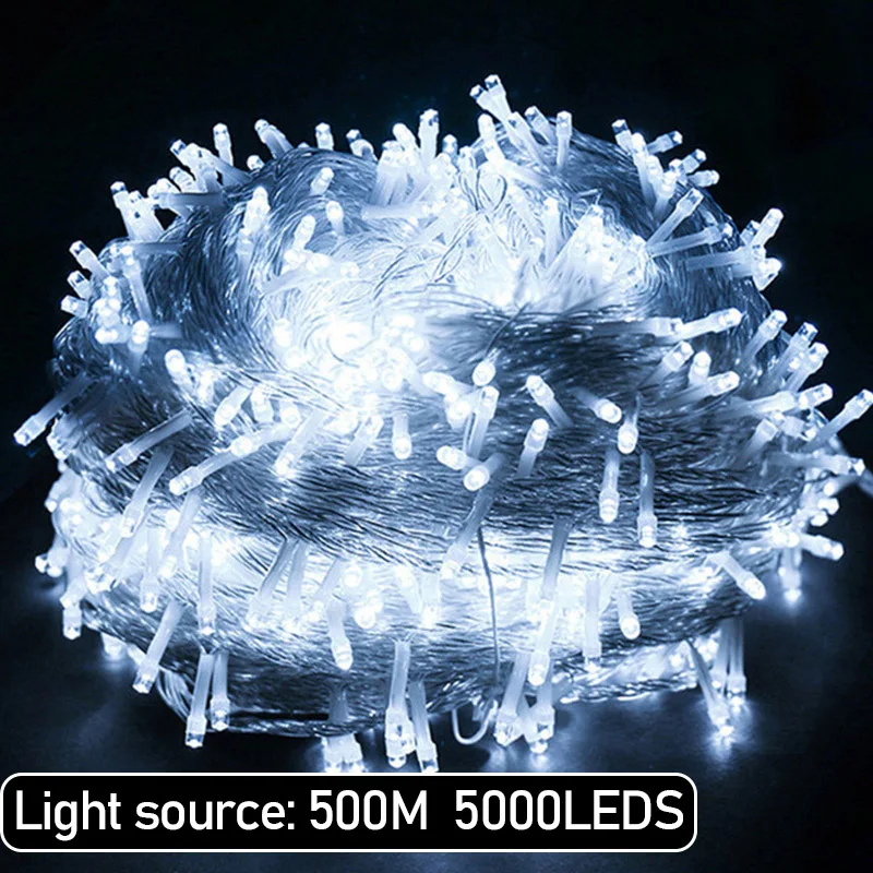 

Рождественская гирлянда, светодиодная гирлянда с 8 режимами, уличная Водонепроницаемая Гирлянда для свадьбы, праздника, вечеринки, внутреннего дворика