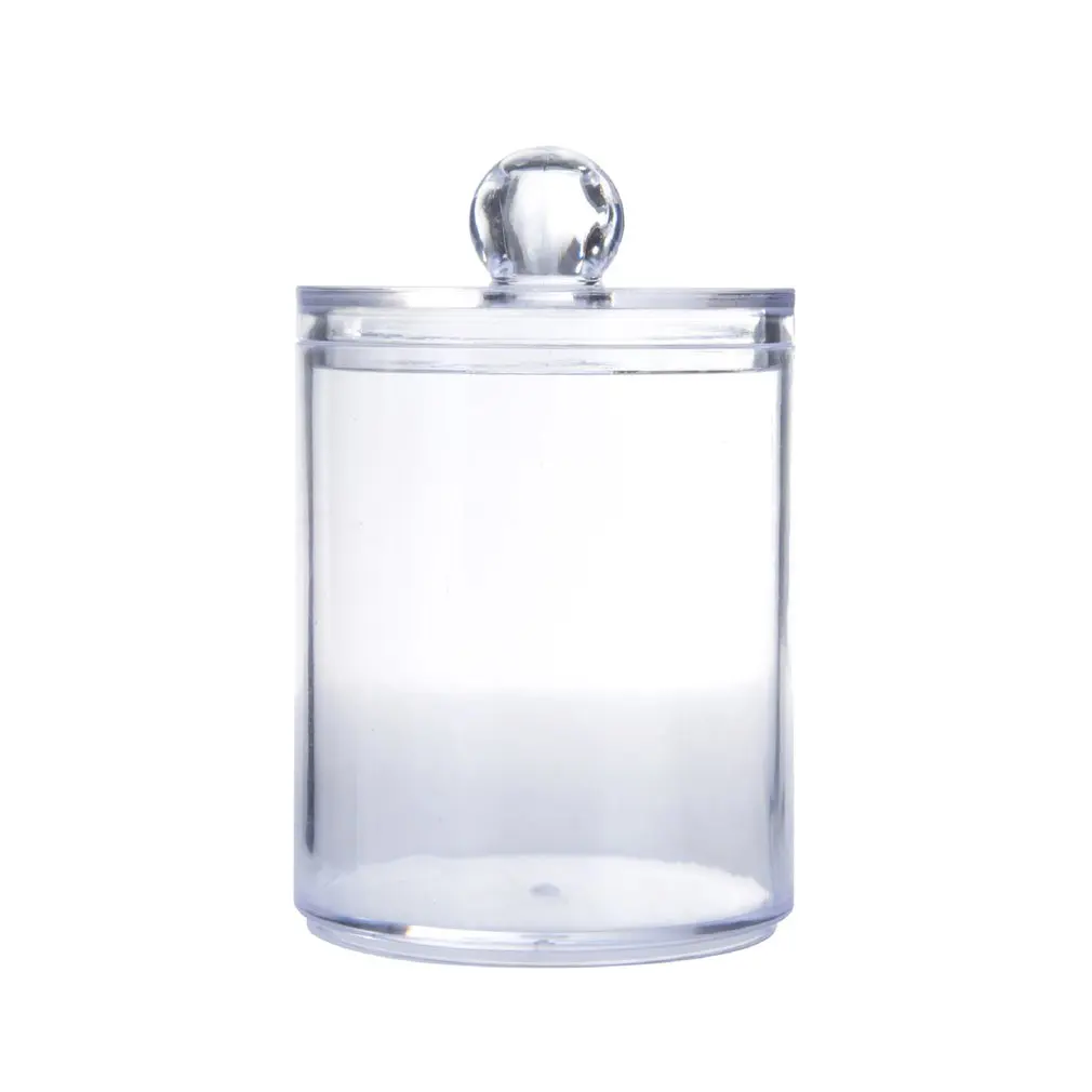 

Transparent Cotton Puff Storage Box Square Round Cotton Swab Desktop Dustproof Clear Makeup Jewelry Organizing Box