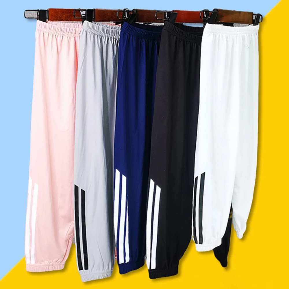 

Kids Stripe Harem Pants Boys Girls Summer High Waist Long Pants Casual Baggy Trousers