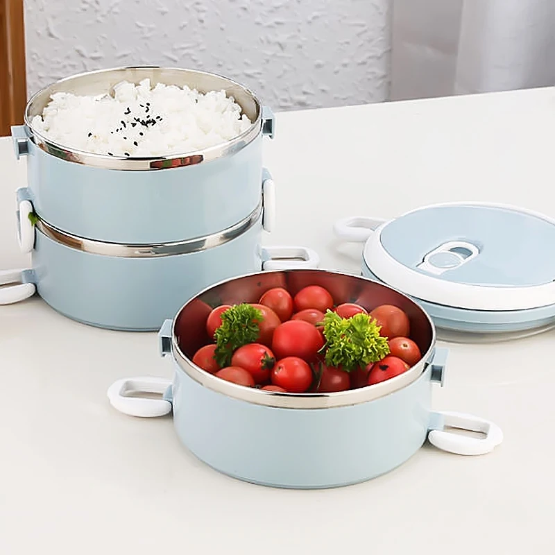 

Cute Japanese Lunch Box For Kids School Portable Food Container Stainless Steel Bento Box Kitchen Leak-Proof Lunchbox Heated