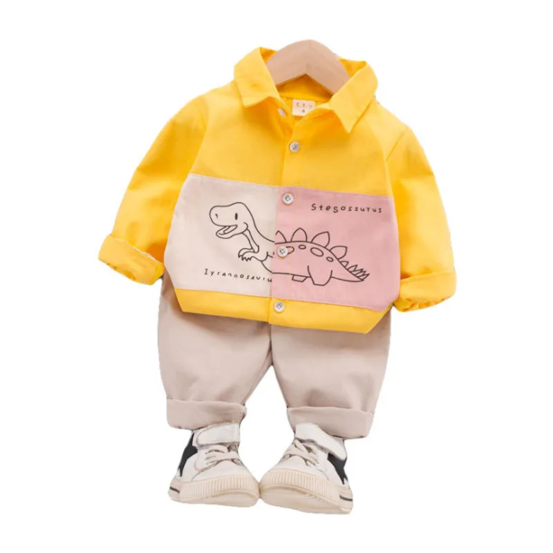 

New Spring Autumn Baby Girl Clothes Suit Children Boys Cotton Shirt Pants 2Pcs/set Toddler Casual Costume Infant Kids Tracksuits