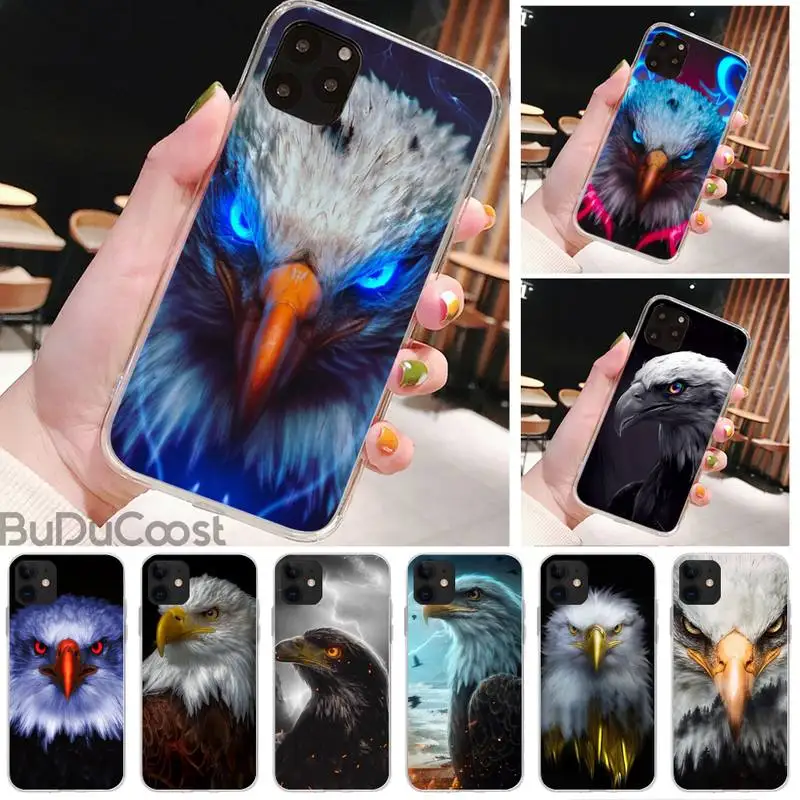animal eagle phone case for iphone 8 7 6 6s plus x 5s se 2020 xr 11 pro xs max 12 12mini free global shipping