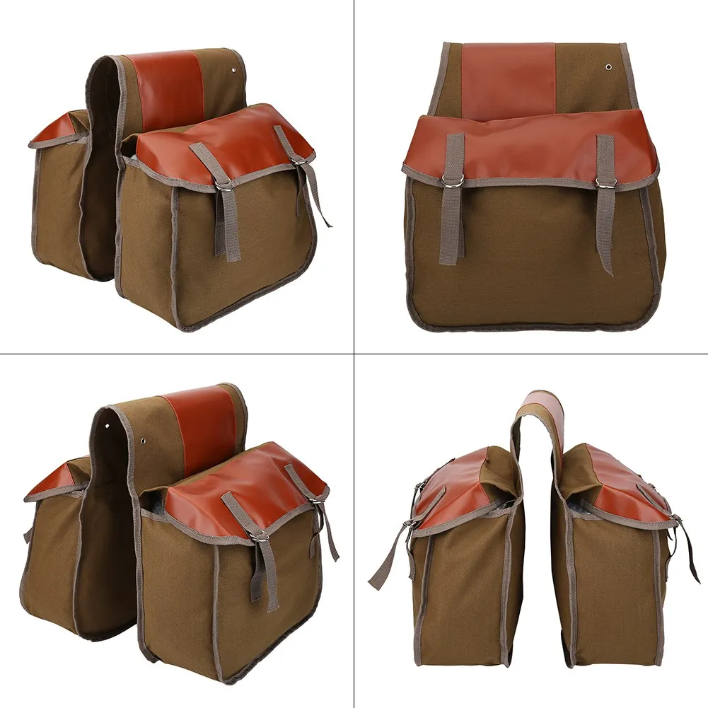 

Bicycle Canvas Bag Bicycle Back Seat Pannier Cycling Rear Rack Trunk Bike Luggage Large Capacity Saddle Tail Pouches Storage Bag