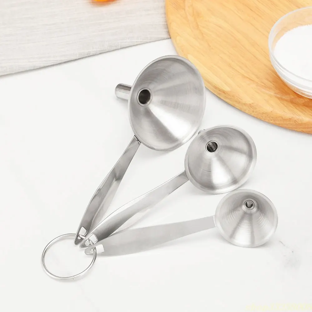 3 шт./компл. Воронка Из Нержавеющей Стали с удобной длинной ручкой отлично