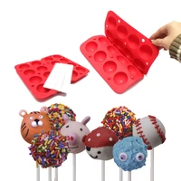 new arrival 1pc 8 holes round lollipop silicone mold diy fondant mold chocolate candy mold baking utensils cake decorating tool