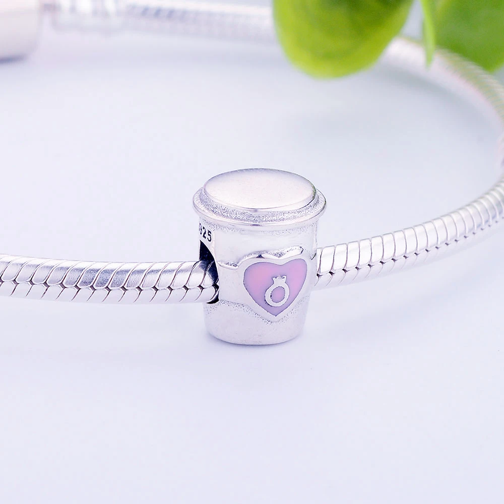 

Fits Original pandora Charms Bracelet DIY Jewelry Making 2020 Summer Collection 925 Sterling Silver Coffee Cup Charms Beads