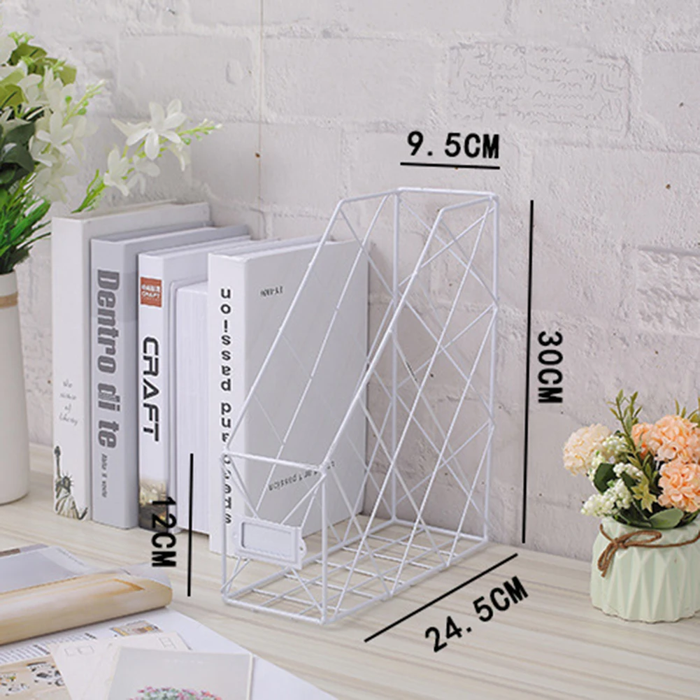 Nordic Book File Stand Iron Desktop Multi-layer Magazine Rack Cosmetic Storage LFX-ING |