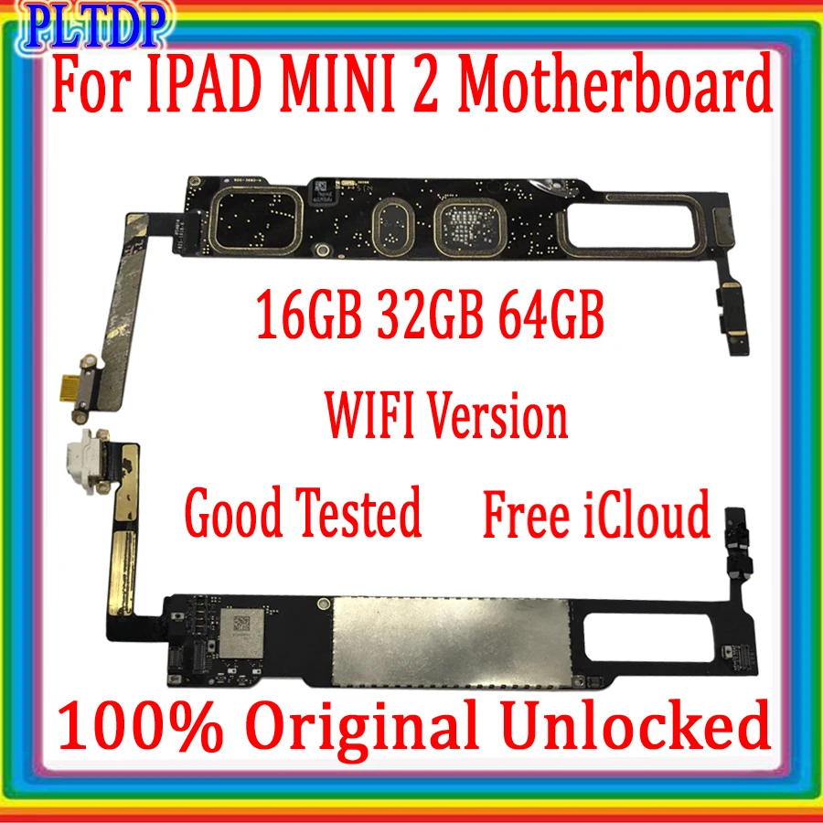 100% оригинальная разблокированная для iPad MINI 2 16 Гб/32 ГБ/64 ГБ материнская плата wifi