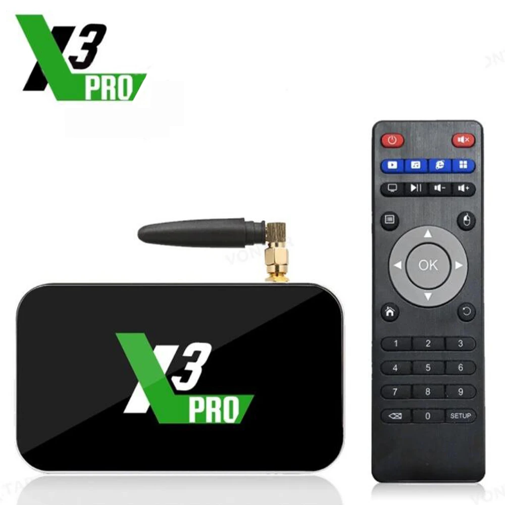 

Smart TV Box X3 Plus Android 9.0 S905X3 Quad Core ARM Cortex-A55 CPU 2.4G / 5G Wifi 1000M BT 4.2 4K HD Set Top Box Smart Tv Box