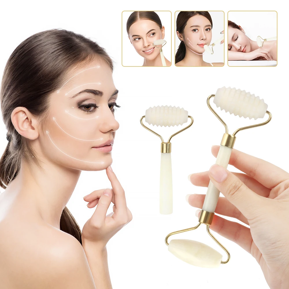 

1Pc Portable Pratical Facial Massage Roller Natural Jade Anti Wrinkle Face Slimming Shaper Body Foot Relaxation Beauty Tools