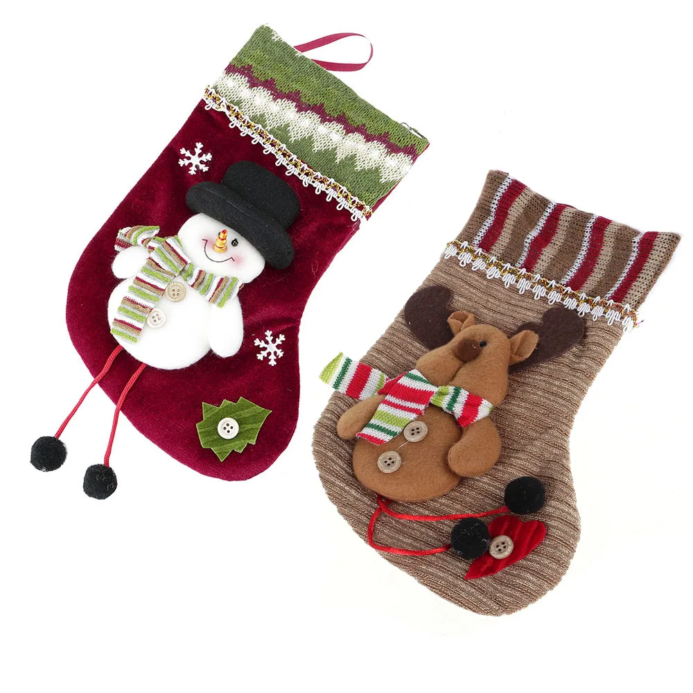 Милый 1 шт. Рождественский наполнитель для чулок 3D снеговик олень детский