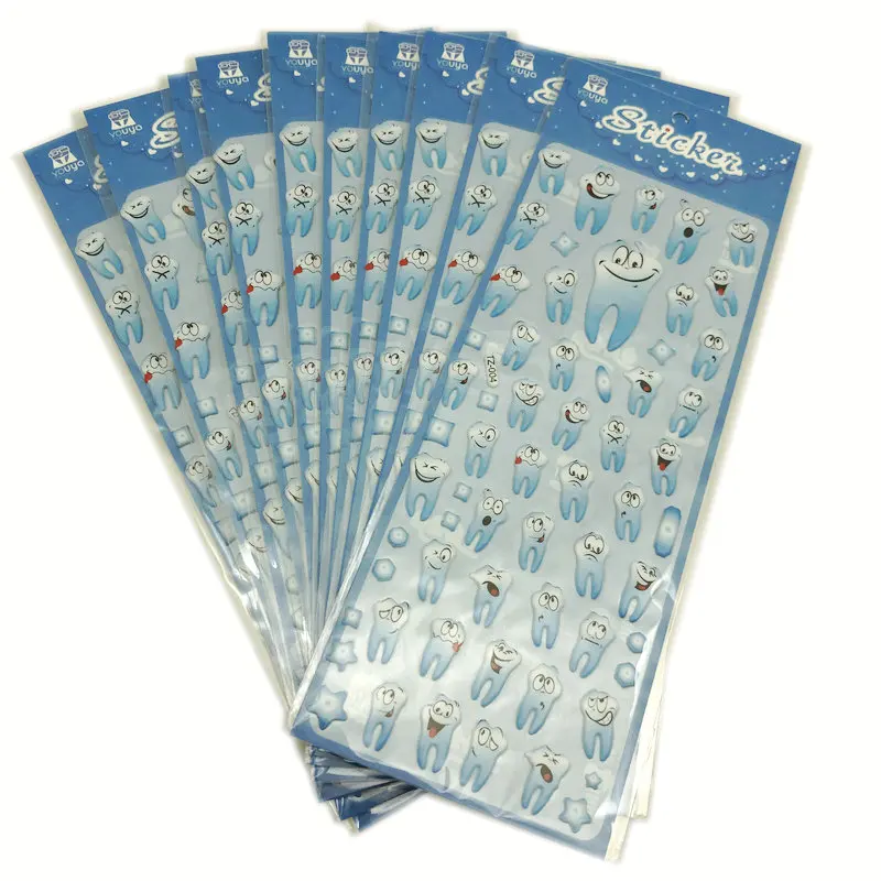 Набор стикеров для скрапбукинга 10 шт в форме коренного зуба &quot пластик |