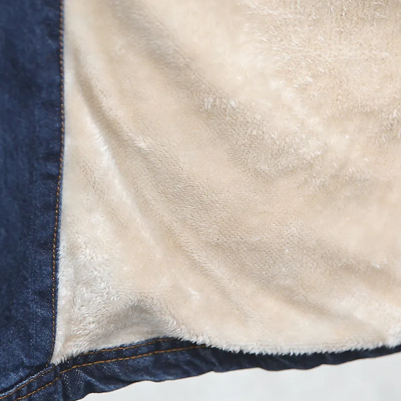 Женская джинсовая куртка 2019 зима толстый искусственный меховой воротник из