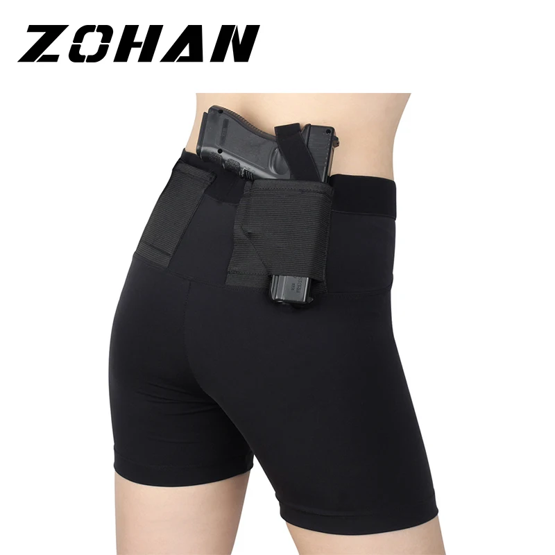 Женские и мужские охотничьи леггинсы ZOHAN из полиэстера со скрытым пистолетом для