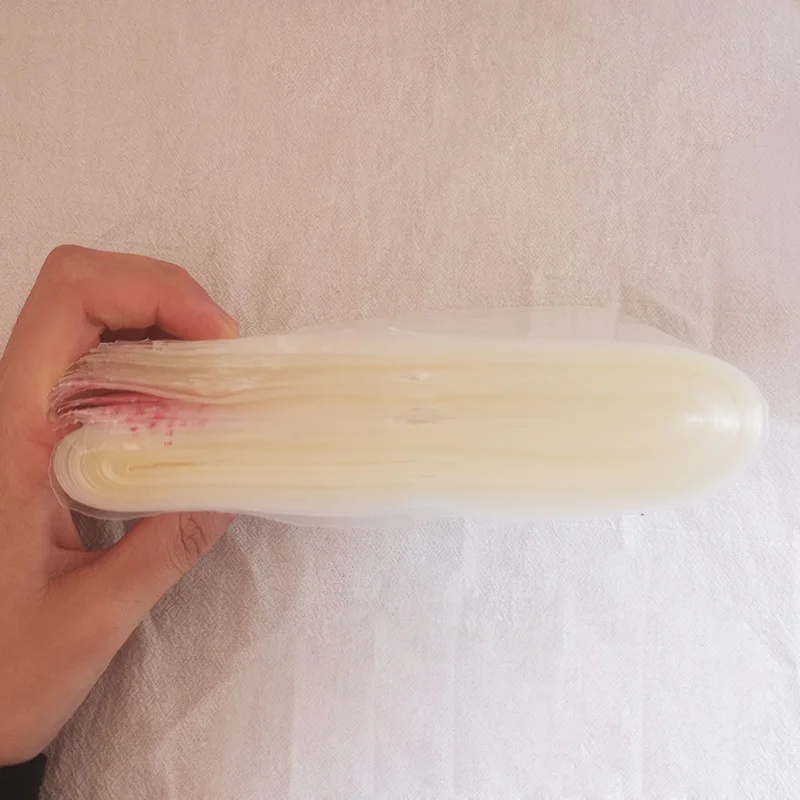 

100pcs Long resealable clear plastic bags hair extensions packaging hanging header long transparent Self adhesive