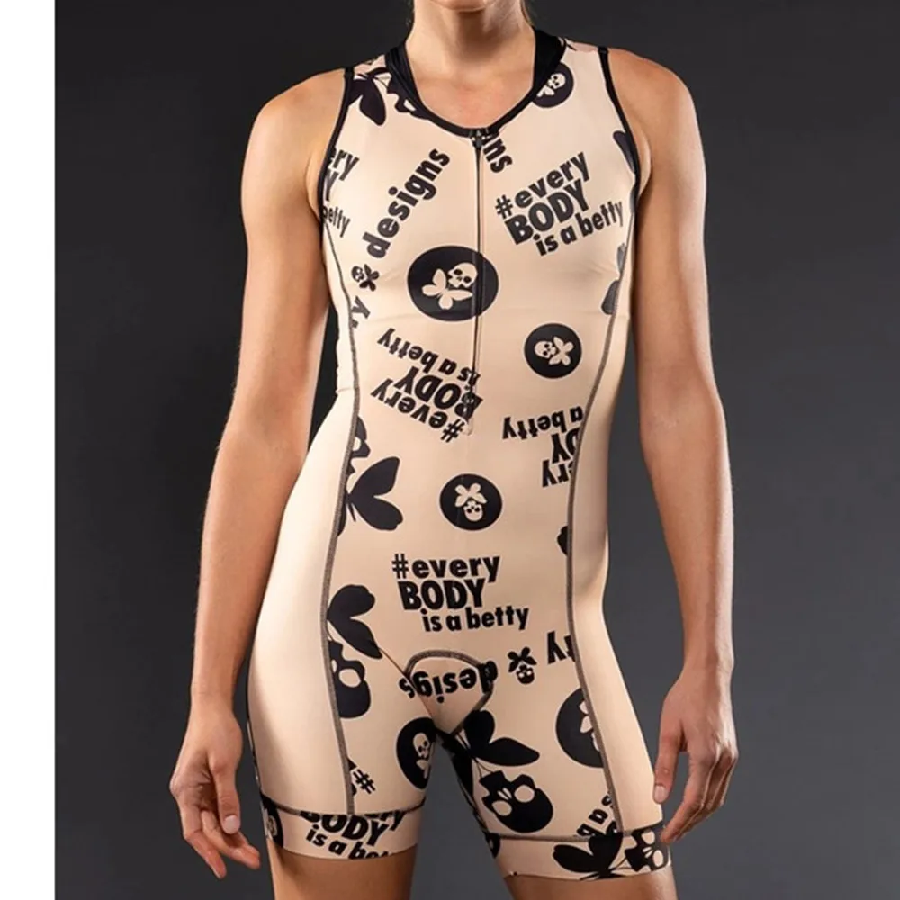 

BETTY Women Triathlon Skinsuit High Quality Jersey Little Monkey Short Sleeve Set Profession Racing Suit 9d Gel Maillot Ciclismo
