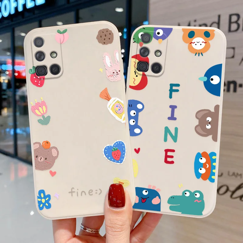 

For Samsung A52 Case Samsung A51 A32 A50 A12 A31 A21S A30S A10S A20S Coque For Samsung S21 Ultra S21 Plus Flower TPU Cover