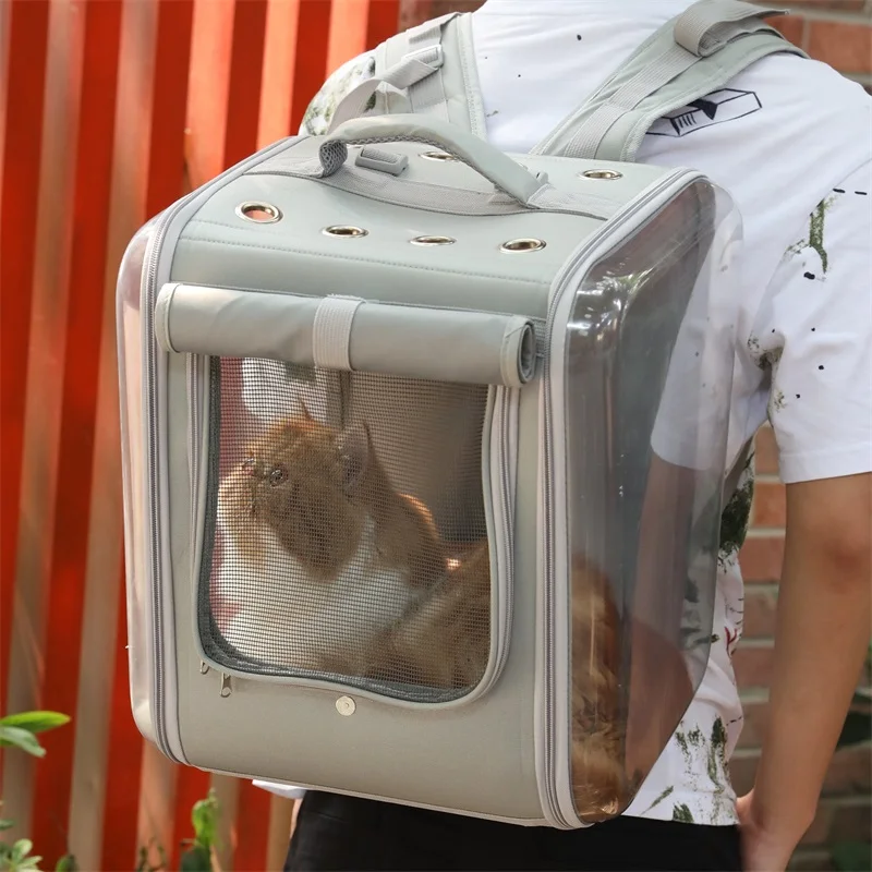 Прозрачная большая дорожная сумка для кошки рюкзак переноски OO50XD | Дом и сад