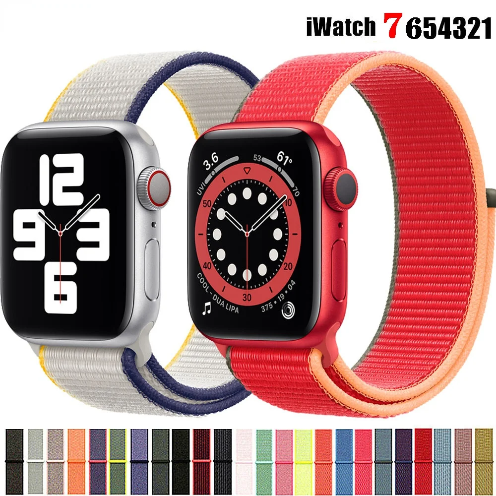 

Strap for Apple watch band 44mm 40mm 42mm 38mm smartwatch watchband Nylon Loop bracelet correa iWatch serie 7 6 5 4 se 45mm 41mm