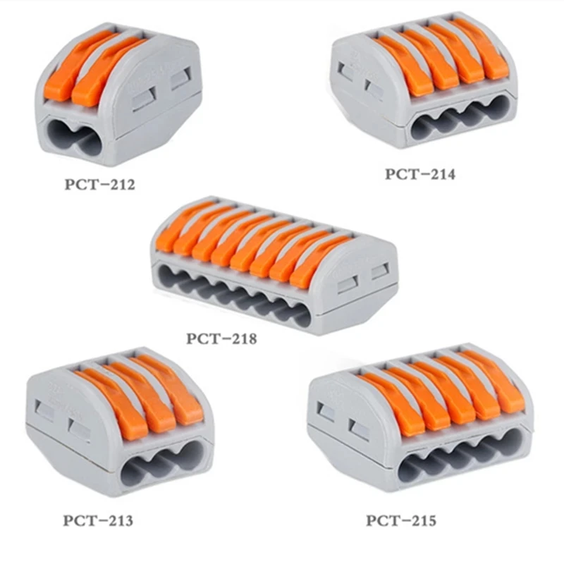 

222 TYPE Fast Home Compact wire Connection push in Wiring Terminal Block PCT-212 Universal Cable wire Connectors 30/50/100pcs