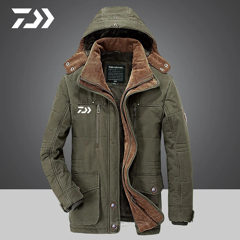 Мужская теплая флисовая куртка с капюшоном защитой от ветра на молнии | Спорт и