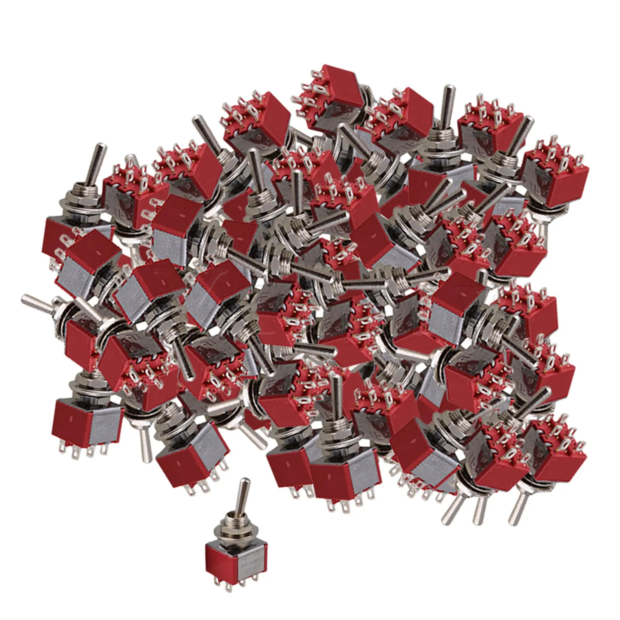 100pcs 6 Terminal 2 Position TGD3 Miniature Toggle Switch ON/ON 5A 125V 3A 250V