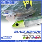 Блесна для рыбалки Hunthouse black minnow 25 г 120 г, Мягкая приманка для щуки, hengelsport roofvissen kunstaas bass fishing leurre soule shad