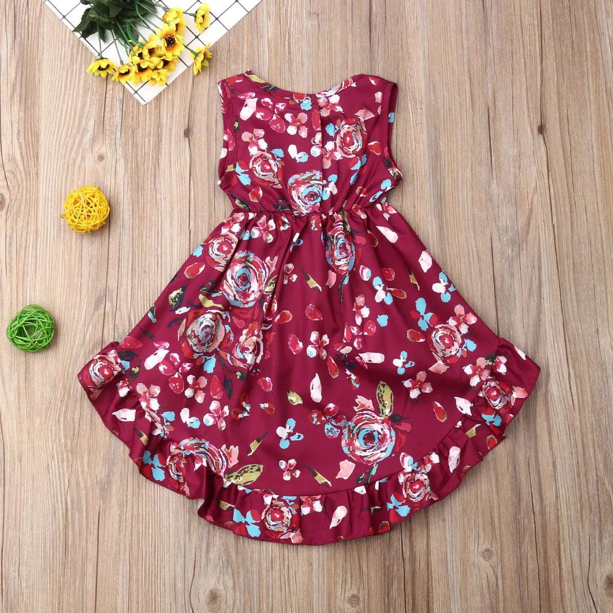 1Pcs Princess Kids Girls Tail Dress Summer Baby Girl Sleeveless Floral Party Toddler Flower Mermaid 6 Months-4 Years | Детская одежда и