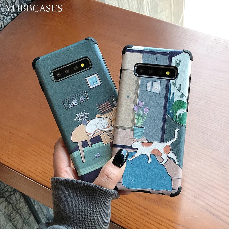 Милый чехол для Samsung Note 10 Plus Galaxy S10 A70 A50 A10S A20S M10 мягкий ударопрочный с рисунком |