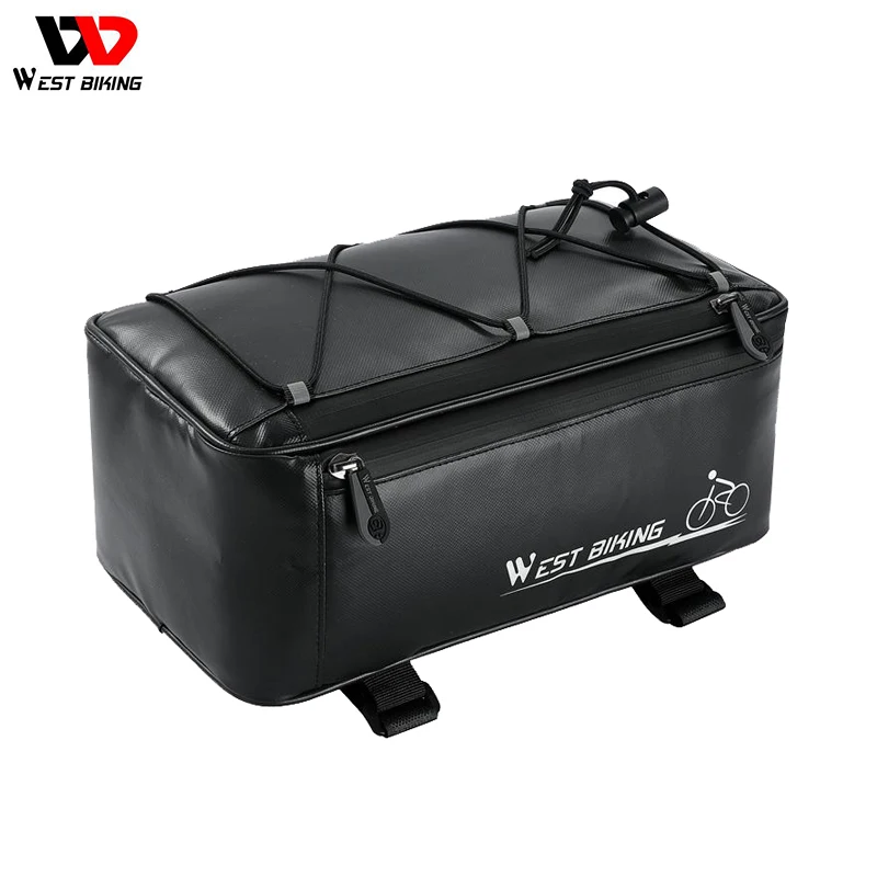 

WEST BIKING 4L Waterproof Bike Trunk Bag Reflective MTB Bicycle Bag Multifunctional Bicycle Rear Seat Bag Rear Trunk Pannier